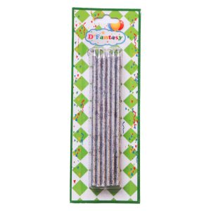 VELA ESCARCHADA PLATA