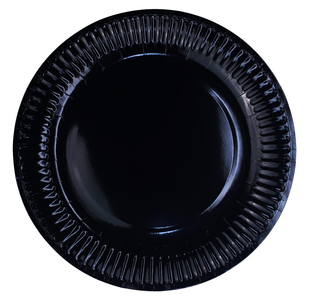 PLATO METALICO NEGRO