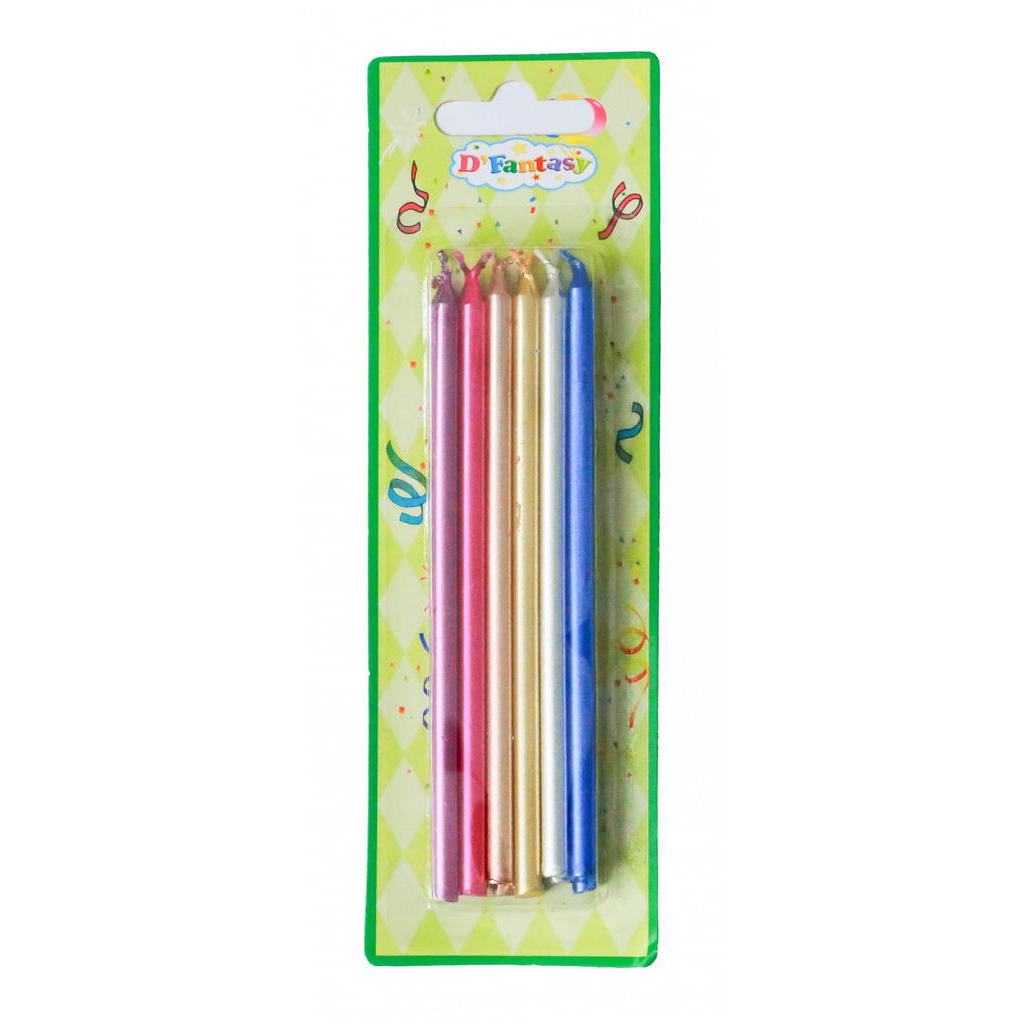 VELA 12CM METALICA COLORES