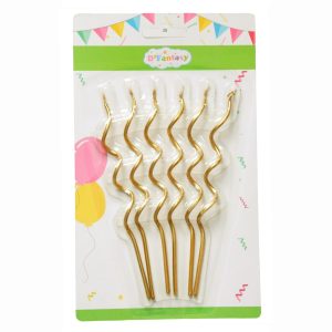 VELA ESPIRAL 13 CM ORO