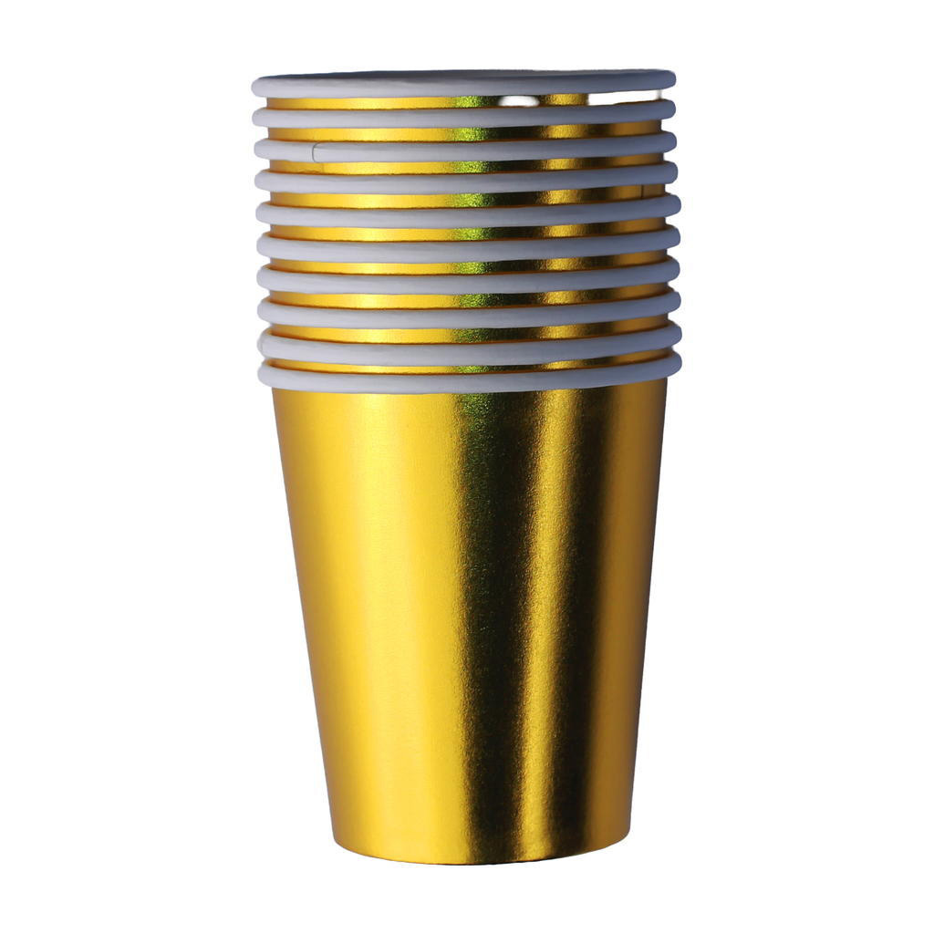 VASO 9 OZ METÁLICO ORO