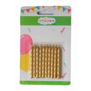 VELA METALICA ORO X10