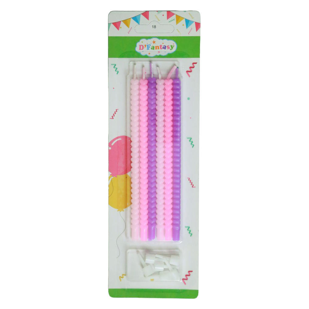 VELA TRENZA ROSADO