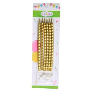 VELA TRENZA DORADA METALICO 12.5CM