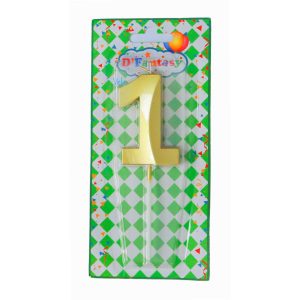 VELA NUMERAL ORO # 1