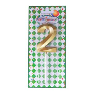 VELA NUMERAL ORO # 2