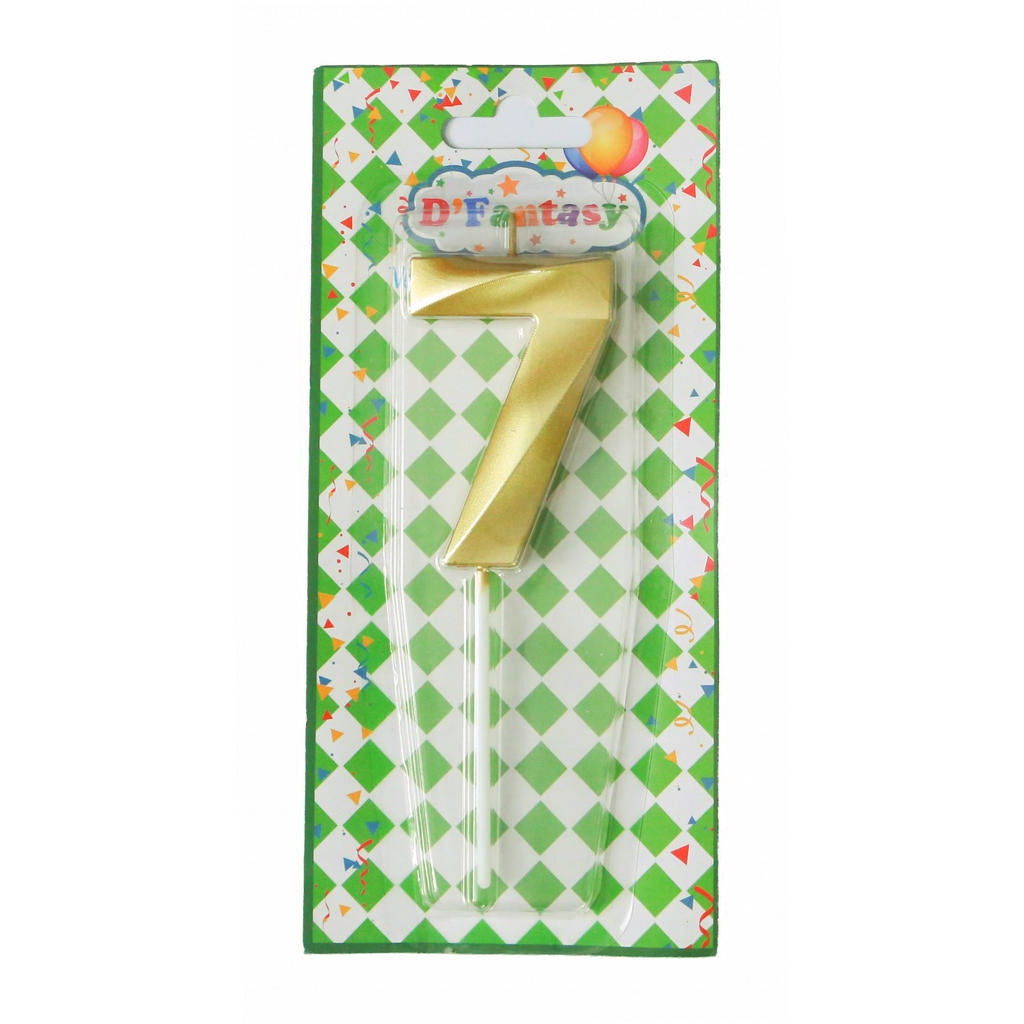 VELA NUMERAL ORO # 7