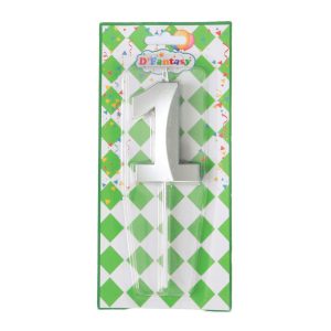 VELA NUMERAL PLATA # 1