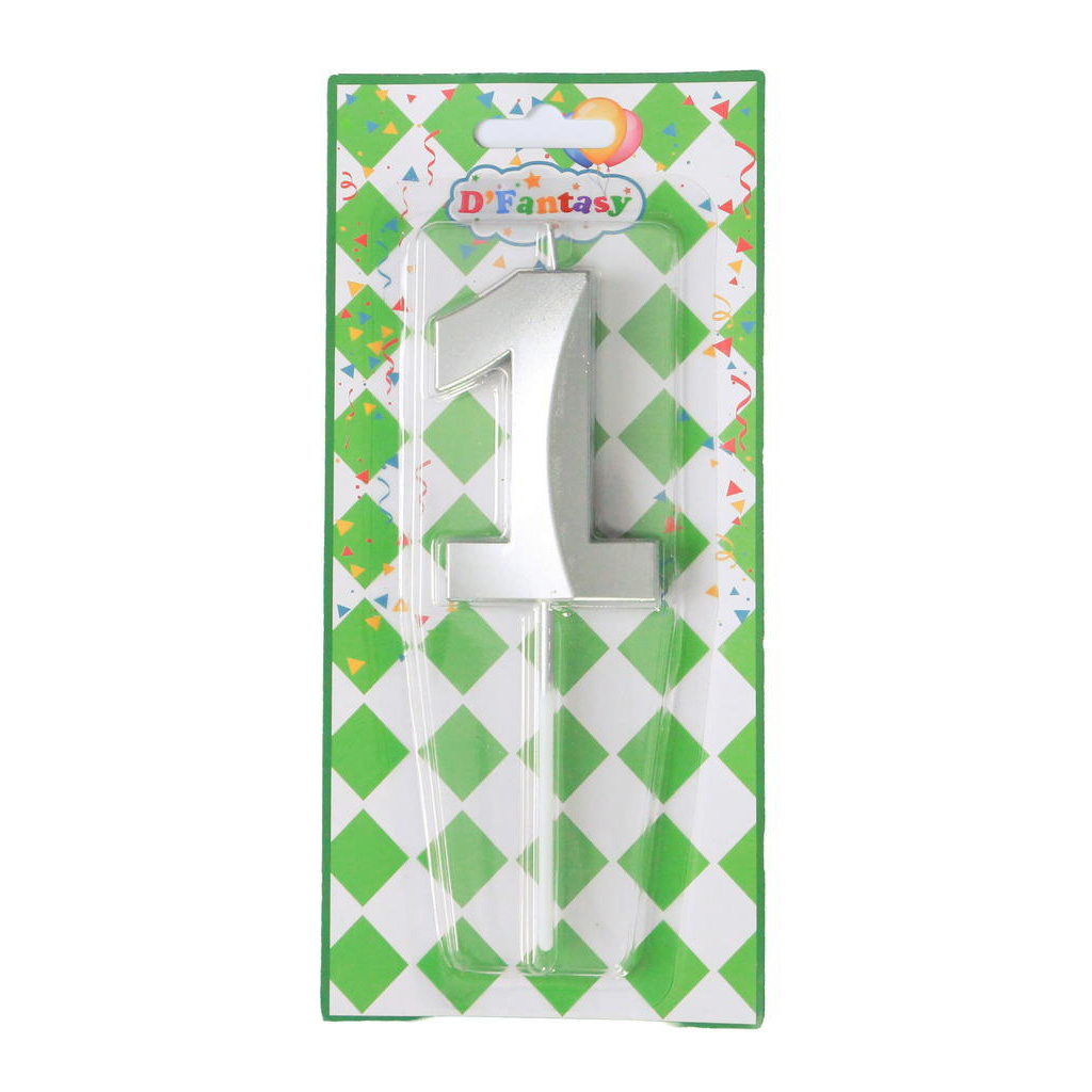 VELA NUMERAL PLATA # 1