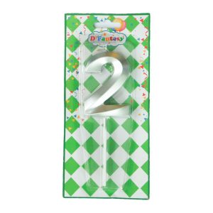 VELA NUMERAL PLATA # 2