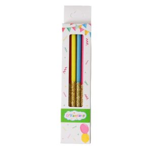 VELA ESCARCHADA MULTICOLORES 12.5CM