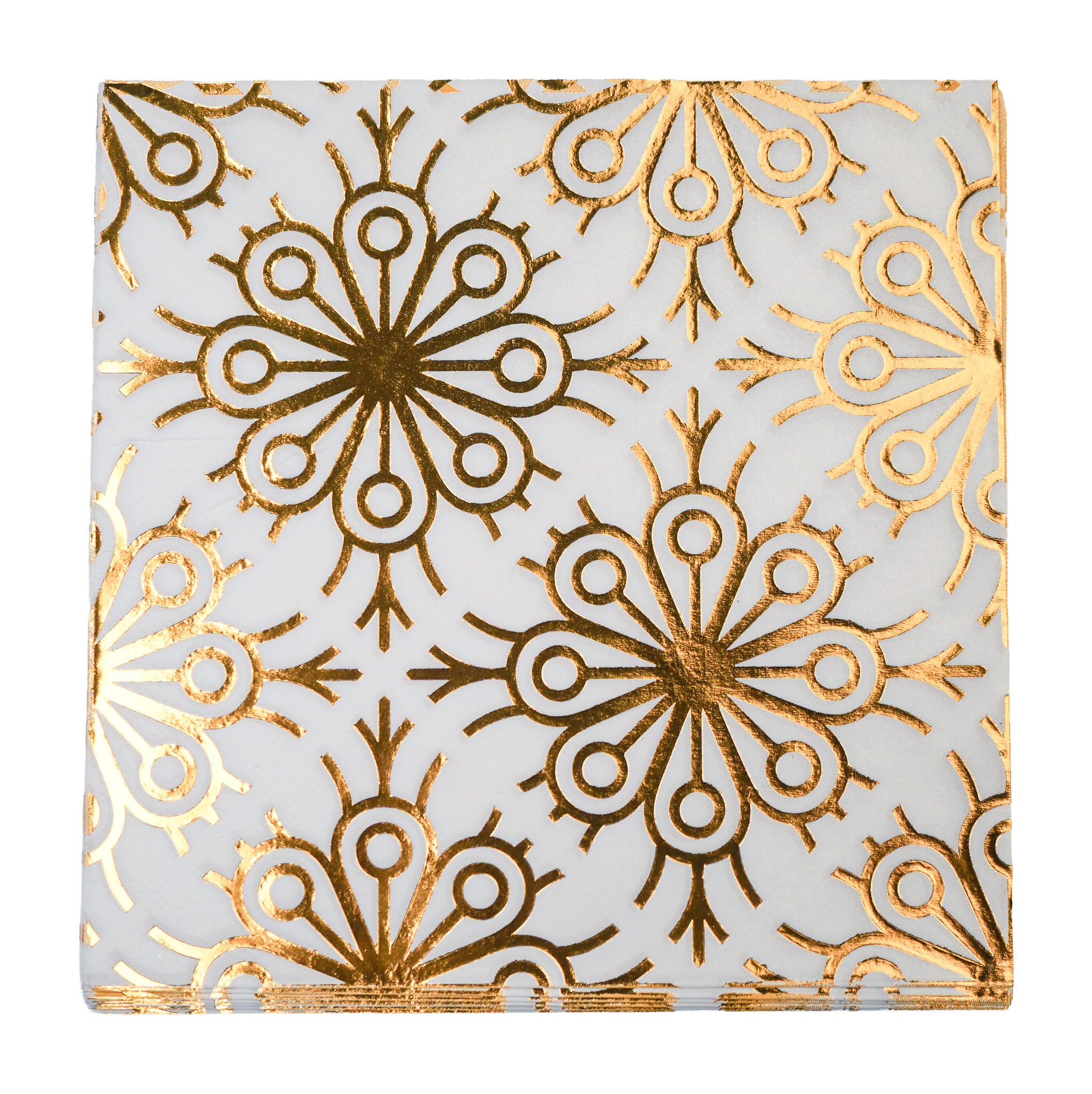 SERVILLETA FOIL MANDALA DORADO