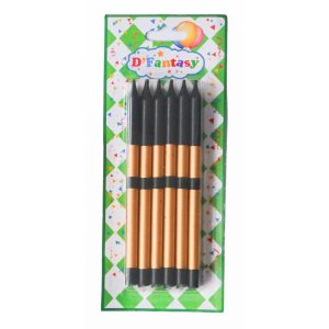 VELA 12.5CM ORO / NEGRO