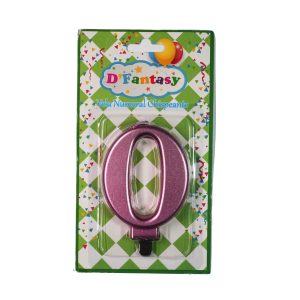 VELA NUMERAL METALICA CHISPEANTE ORO ROSA # 0