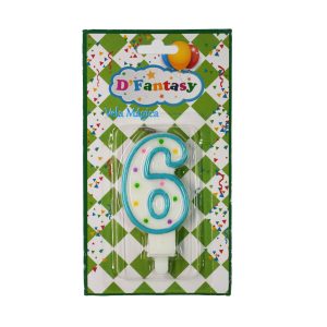 VELA NUMERAL MAGICA PUNTO CELESTE # 6